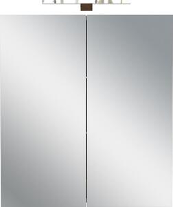 Кремав стенен шкаф за баня с огледало 60x71 cm Arcena – Germania