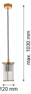 Argon 8755 - Екстериорен пендел NORFOLK 1xE27/15W/230V IP44 златист