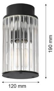Argon 8773 - Екстериорна лампа за таван NORFOLK 1xE27/15W/230V IP44 черен