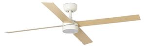 FARO 34355-1TW - LED Димируем таванен вентилатор RUDDER L 20W/230V бял/бежов Ø 132 см + д.у