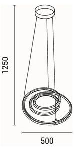 LED Пендел LED/38W/230V 3000K 50x50 см