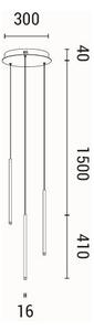 LED Пендел LED/6W/230V 3000K Ø 30 см