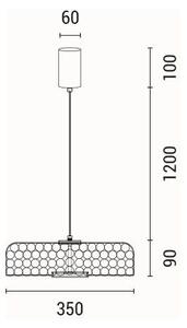 LED Пендел LED/10W/230V 3000K златист Ø 35 см