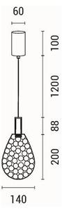 LED Пендел LED/6,3W/230V 3000K златист Ø 14 см