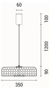 LED Лампион LED/10W/230V 3000K златист