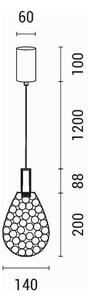LED Пендел LED/6,3W/230V 3000K лъскав хром Ø 14 см