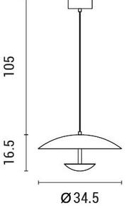 LED Пендел LED/7W/230V 3000K Ø 34,5 см