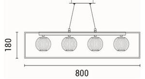LED Пендел LED/14W/230V 3000K