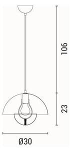 Кафяв полилей на кабел JARDEN 1xE27/15W/230V
