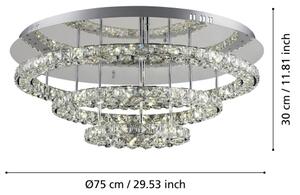 Eglo 39002 - LED Плафониера TONERIA LED/61W/230V