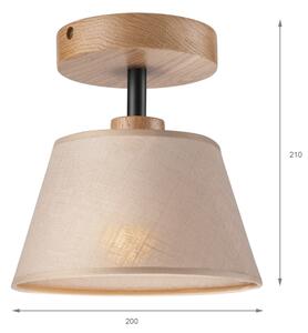 Brilagi - LED Полилей за повърхностен монтаж ANTHONY 1xE14/60W/230V дъб/бежов