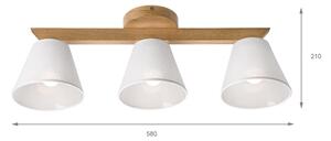 Brilagi - LED Полилей за повърхностен монтаж ANTHONY 3xE14/40W/230V дъб/бял