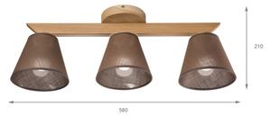Brilagi - LED Полилей за повърхностен монтаж ANTHONY 3xE14/40W/230V дъб/кафяв