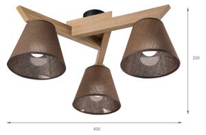Brilagi - LED Полилей за повърхностен монтаж ANTHONY 3xE14/40W/230V дъб/кафяв