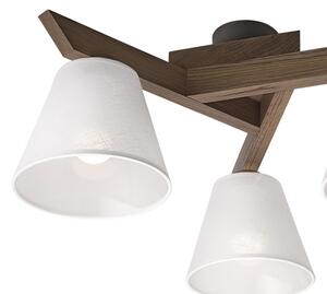 Brilagi - LED плафониера ANTHONY 3xE14/40W/230V дъб/орех/бяла