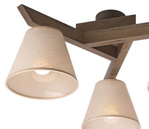 Brilagi - LED прикрепен полилей ANTHONY 3xE14/40W/230V дъб орех/бежов