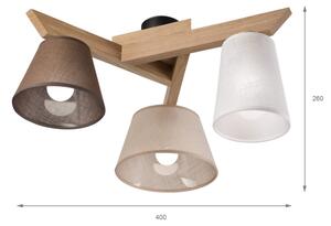 Brilagi - LED Полилей за повърхностен монтаж ANTHONY 3xE14/40W/230V дъб