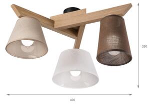 Brilagi - LED Полилей за повърхностен монтаж ANTHONY 3xE14/40W/230V дъб