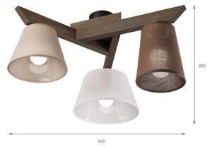 Brilagi - LED плафониера ANTHONY 3xE14/40W/230V дъб орех