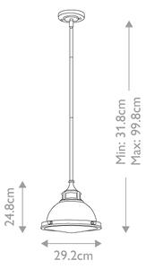 Hinkley HK-AMELIA-P-S-HB - Висящ полилей AMELIA 1xE27/60W/230V бронзов