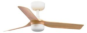 FARO 33821WT-1TW-LED Димируем вентилатор MINI PUNT S 10W/230V кафяв/бял Ø 90 см WT + д.у
