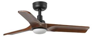 FARO 33806WT-1TW - LED вентилатор HEYWOOD S 10W/230V дърво/черен, Ø 90 см WT+DO