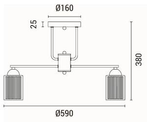Полилей за повърхностен монтаж 3xE27/60W/230V