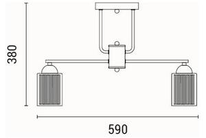 Полилей за повърхностен монтаж 5xE27/60W/230V