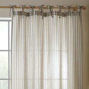 Сиво перде 140x183 cm Zanzibar Woven Stripe – Pineapple Elephant