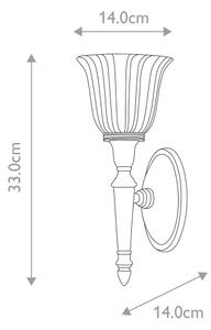 Elstead BATH-DRYDEN1-PB-LED Стенно осветително тяло за баня DRYDEN 1xG9/3W/230V IP44 златисто