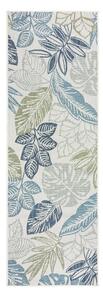 Зелено-син килим за открито и закрито 80x230 cm Bella Leaf – Flair Rugs