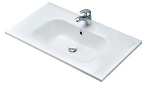 Бяла мивка без смесител от отлят мрамор 2x46 cm Quickset 393 – Pelipal