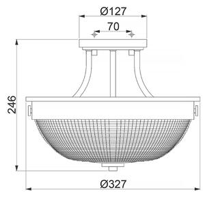 Quoizel QZ-MANTLE-SF-IS - Полилей за повърхностен монтаж MANTLE 2xE27/60W/230V лъскав хром