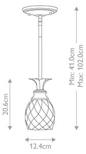 Hinkley HK-PLANTATION-MP-BB - Висящ полилей PLANTATION 1xE27/60W/230V златист
