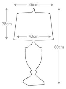 Quoizel QZ-DENNISON-PB - Настолна лампа DENNISON 1xE27/60W/230V бронзов