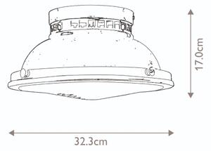 Hinkley HK-AMELIA-F-M-RB - Плафон AMELIA 2xE27/40W/230V черен/бронзов