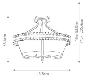 Elstead CROWN-SF - Полилей за повърхностен монтаж CROWN 3xE27/60W/230V