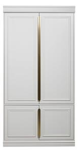 Светлосив гардероб от масивен бор 110x215x44 cm Organize – WOOOD