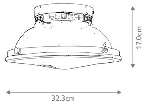 Hinkley HK-AMELIA-F-M-CM - Плафон AMELIA 2xE27/40W/230V лъскав хром