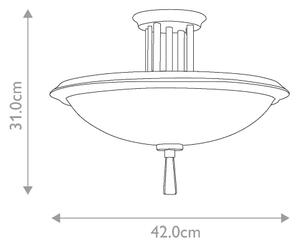 Kichler KL-DREYFUS-SFOZ - Полилей за повърхностен монтаж DREYFUS 3xE27/60W/230V бронзов