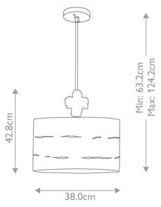 Flambeau FB-FRAGMENT-G-PL - Висящ полилей FRAGMENT 1xE27/60W/230V