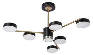 LED полилей 6x7W + LED 6W 3000-6000K, Ø69 см, златисто/черно