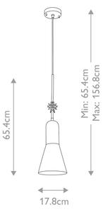 Elstead ETOILE-P-M-MB - Пендел ETOILE 1xE27/60W/230V Ø 17,8 см черен