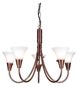 Elstead EM5-COPPER - Пендел EMILY 5xE14/40W/230V