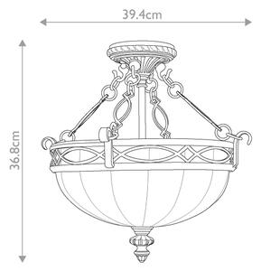 Feiss FE-DRAWING-ROOM-SFC - Полилей за повърхностен монтаж DRAWING ROOM 2xE27/60W/230V