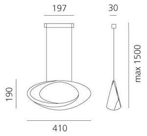 Artemide 1182010A - LED Димируем пендел CABILDO LED/44W/230V 3000K