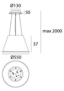 Artemide 1124110A - Пендел CHOOSE MEGA 3xE27/12W/230V бял