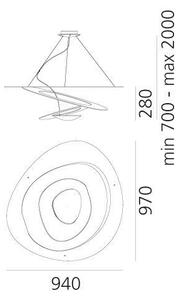 Artemide 1239010A - Пендел PIRCE 1xR7s/11W/230V 97 см бял