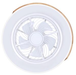 Brilagi-LED димируемо осветително тяло с вентилатор LED/30W/230V 3000-6500K бяло/дъб + дистанционно управление
