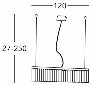 Kolarz 314.87.5 - Кристален пендел PRISMA 7xG9/25W/230V лъскав хром